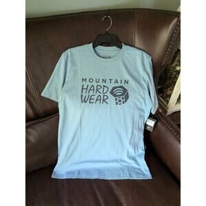 NWT MOUNTAIN HARDWEAR Logo T-Shirt OM3795 Men’s M – Element Blue Short Sleeve